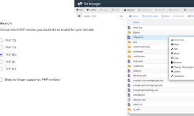 How to change php version in htaccess in server
