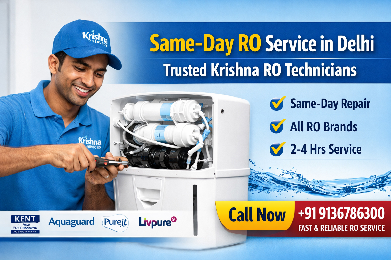 Same-Day RO Service in Delhi – Trusted Krishna RO Technicians